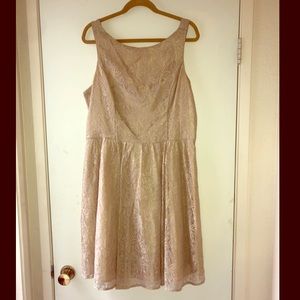 Gold high neck dress